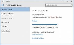 Windows 10 frissítés